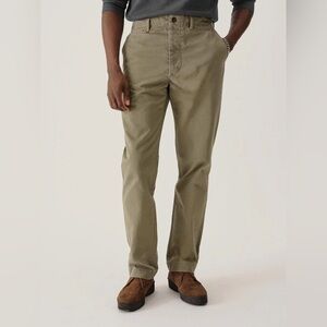 Buck Mason Paperback Twill Maverick Slim Officer Pant Fatigue Green Sz 30